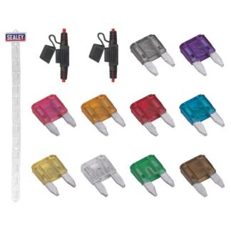 Sealey Clip Strip Deal - Automotive Mini Blade Fuses & Holders (5054630310294) MBFSET