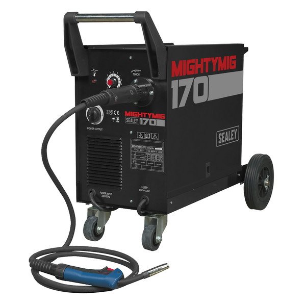 Sealey Professional Gas/Gasless MIG Welder with Euro Torch 170A (5054630047756) MIGHTYMIG170