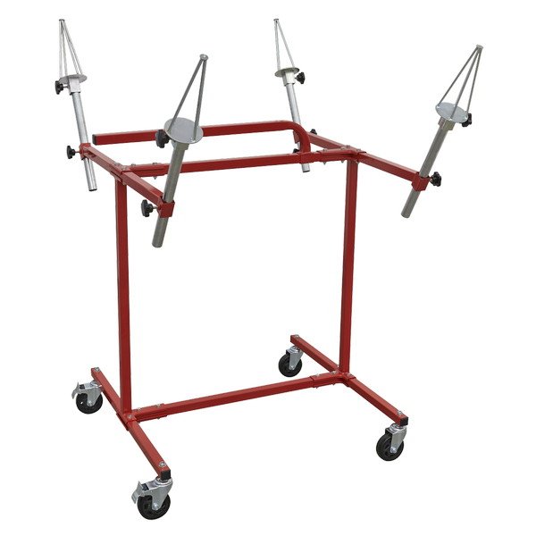 Sealey Heavy- Duty Alloy Wheel Painting/Repair Stand 4 Wheel Capacity (5054511706123) MK71