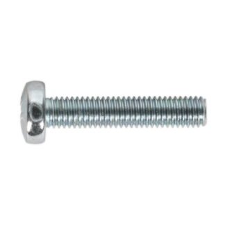 Sealey Zinc Plated Pan Head Pozi Machine Screw M5 x 25mm, DIN 7985Z - Pack of 50 (5054511062441) MSP525