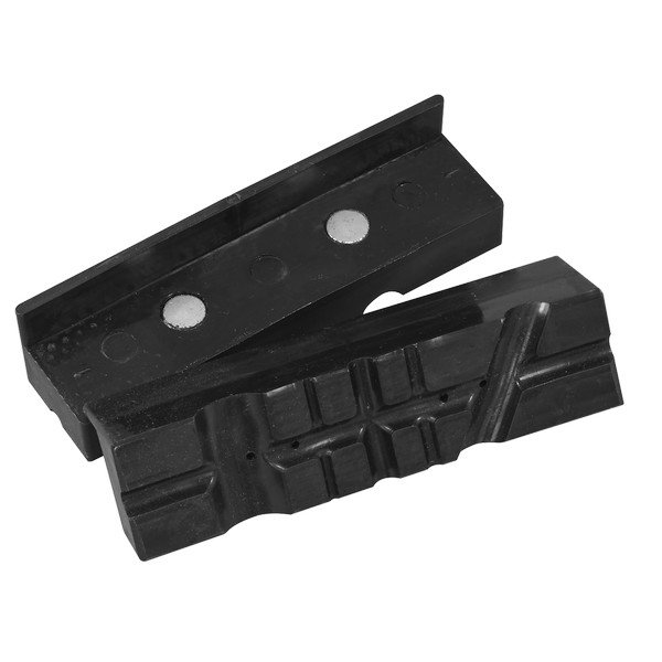Sealey 100mm Magnetic Soft Grip Vice Jaws (5054630477492) MVJ100