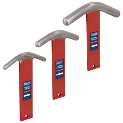 Sealey Curved T- Dollies for Sheet Metal Forming (5054630472244) MW15