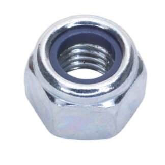 Sealey Zinc Plated Nylon Locknut M8, DIN 982 - Pack of 100 (5054511037524) NLN8