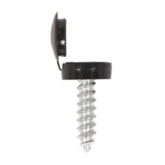 Sealey Numberplate Screw with Flip Cap 4.2 x 19mm, Black - Pack of 50 (5054511063134) NPBK50