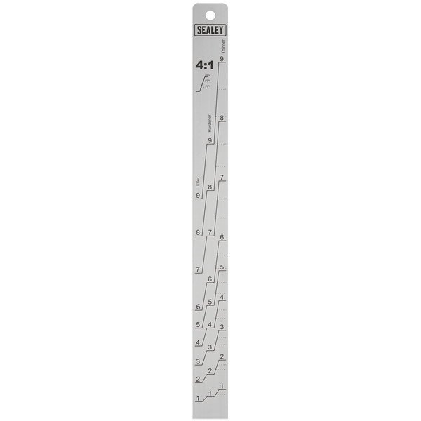 Sealey Aluminium Paint Measuring Stick 2:1/4:1 (5054511790481) PA04
