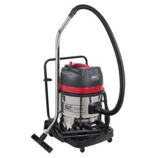 Sealey 60L Vacuum Cleaner Wet & Dry Stainless Steel Drum 2400W/230V (5054630375095) PC460