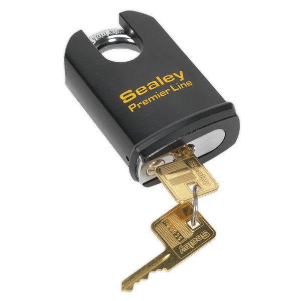 Sealey Premier™ Steel Body Padlock Shrouded Shackle 61mm (5051747766938) PL503S