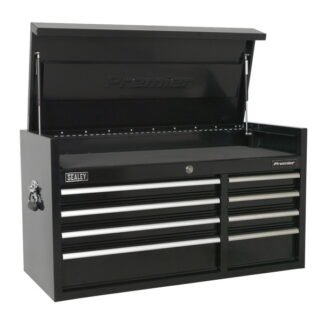 Sealey Premier™ Heavy- Duty Extra- Wide Topchest 8 Drawer 1040mm - Black (5051747959316) PTB104008