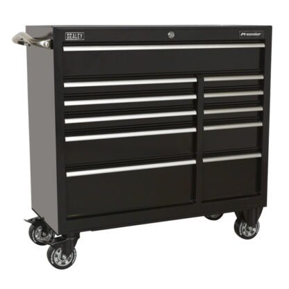Sealey Premier™ Heavy- Duty Extra- Wide Rollcab 11 Drawer 1055mm - Black (5051747959323) PTB105511