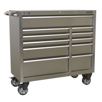 Sealey Premier™ Heavy- Duty Extra- Wide Rollcab 11 Drawer 1055mm - Stainless Steel (5051747959408) PTB105511SS