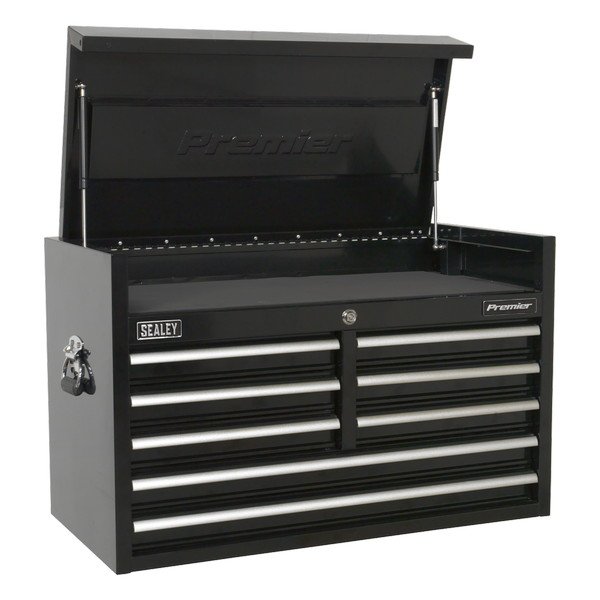 Sealey Premier™ Heavy- Duty Topchest 915mm 8 Drawer - Black (5051747959293) PTB91508