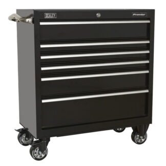 Sealey Premier™ Heavy- Duty Rollcab 930mm 6 Drawer - Black (5051747959309) PTB93006