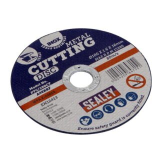 Sealey 100 x 1.6mm Cutting Disc 16mm Bore (5024209647151) PTC/100CT