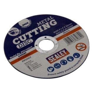 Sealey 125 x 1.6mm Cutting Disc 22mm Bore (5051747358690) PTC/125CT