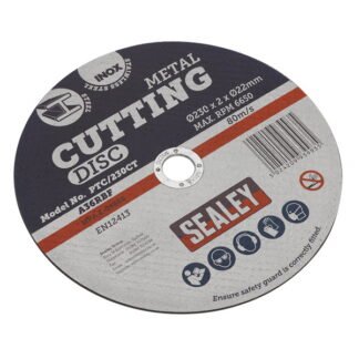 Sealey 230 x 2mm Cutting Disc 22mm Bore (5024209939935) PTC/230CT