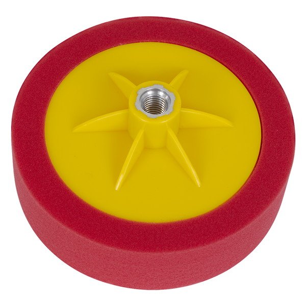 Sealey 150 x 50mm Buffing & Polishing Foam Head M14 x 2mm - Red/Ultra- Soft (5054630384547) PTC/CH/M14-R