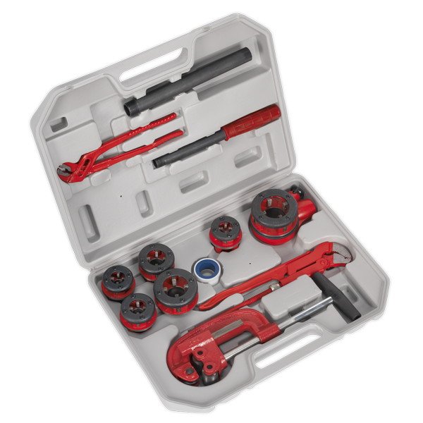 Sealey Pipe Threading Kit 1/4IN - 1- 1/4IN BSPT (5024209548373) PTK993