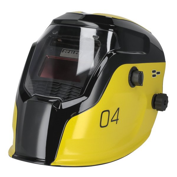 Sealey Auto Darkening Welding Helmet Shade 9- 13 - Yellow (5054511673173) PWH4