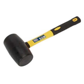 Sealey Premier Rubber Mallet with Fibreglass Shaft 2lb (5051747559776) RMB200