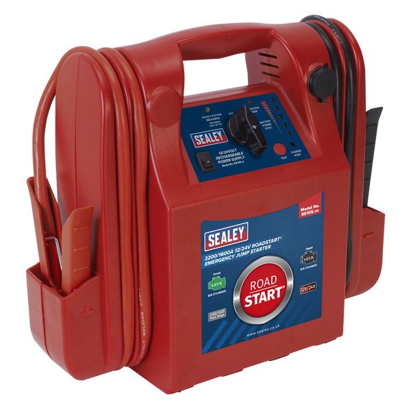 Sealey RoadStart® 12/24V Emergency Jump Starter 3200/1600 Peak Amps (5024209861557) RS105