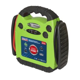 Sealey RoadStart® 12V Emergency Jump Starter 900 Peak Amps - Hi- Vis Green (5054511180435) RS1312HV