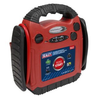 Sealey RoadStart® 12V Emergency Jump Starter with Air Compressor 900 Peak Amps (5054630030222) RS132