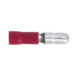 Sealey Male Bullet Terminal 4mm, Red - Pack of 100 (5054511012491) RT11