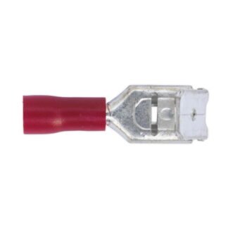 Sealey Piggy- Back Terminal 6.3mm, Red - Pack of 100 (5054511012545) RT17