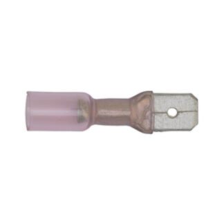 Sealey Heat Shrink Push- On Male Terminal 6.3mm, Red - Pack of 25 (5054511004373) RTSPM25