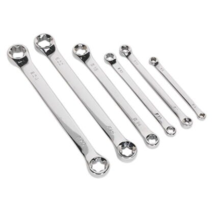 Siegen (Sealey) Siegen TRX- Star* Double End Spanner Set 6pc (5054511078718) S01107