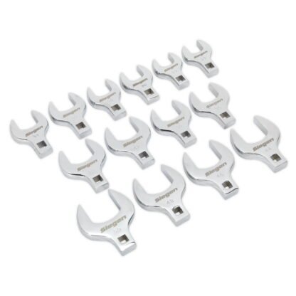 Siegen (Sealey) Siegen Crow s Foot Open End Spanner Set 1/2IN Sq Drive 14pc (5054511100686) S01109