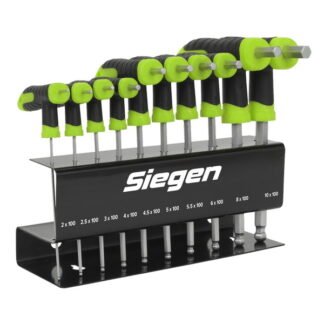 Siegen (Sealey) Siegen T- Handle Ball- End Hex Key Set 10pc (5054630416927) S01150