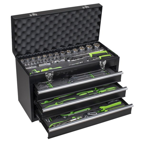Siegen (Sealey) Siegen Portable Tool Chest 3 Drawer with Tool Kit 98pc (5054630335532) S01266