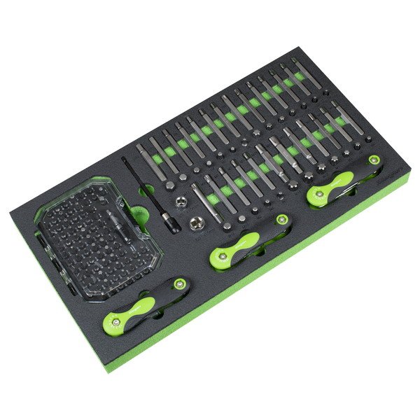 Siegen (Sealey) Siegen Specialised Bit Set & Folding Hex Keys with Tool Tray 170pc (5054630391736) S01275