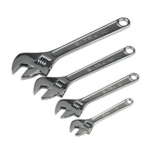 Siegen (Sealey) Siegen Adjustable Wrench Set 4pc (5024209687287) S0449