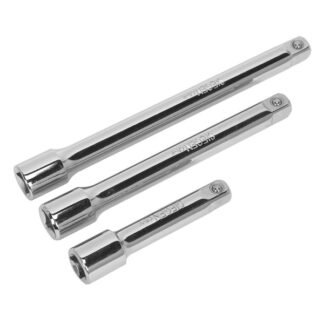 Siegen (Sealey) Siegen Extension Bar Set 3/8IN Sq Drive 3pc (5054511784589) S0719