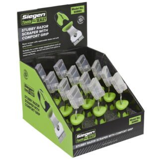 Siegen (Sealey) Siegen Razor Scraper with Comfort Grip - Display Box of 12 (5054630384943) S0883