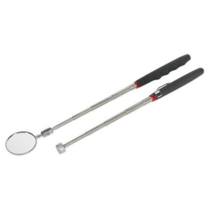 Siegen (Sealey) Siegen Telescopic Magnetic Pick- Up Tool & Inspection Mirror Set 2pc (5051747691377) S0940