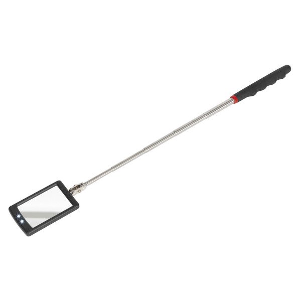 Siegen (Sealey) Siegen Telescopic Inspection Mirror with 2 LEDs 52 x 83mm (5054511969740) S0948