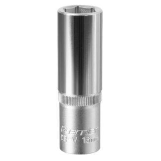 Sealey Premier Deep Socket 1/2IN Sq Drive 16mm (5024209336253) S1216D