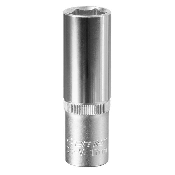 Sealey Premier Deep Socket 1/2IN Sq Drive 17mm (5024209336260) S1217D
