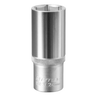 Sealey Premier Deep Socket 1/2IN Sq Drive 24mm (5024209336307) S1224D
