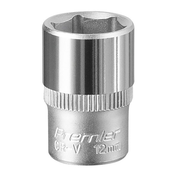 Sealey Premier Socket 1/4IN Sq Drive 12mm (5024209827263) S1412