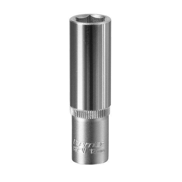 Sealey Premier Deep Socket 3/8IN Sq Drive 12mm (5024209335812) S3812D