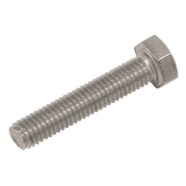 Sealey Stainless Steel Hex Head Set Screw DIN 933 - M5 X 25 A2 - Pack of 50 (5054630485183) S525