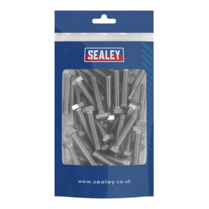 Sealey Stainless Steel Set Screw M8 x 1.25 Pitch, DIN 933 - Pack of 50 (5054630417344) S840S
