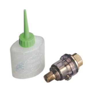 Sealey Mini In- Line Air Tool Oiler with Filler 1/4IN BSP (5024209145633) SA111