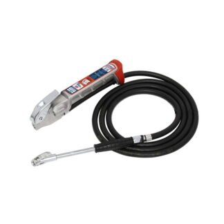 Sealey PCL Tyre Inflator with 2.5m Hose & Twin Clip- On Connector (5054511661484) SA37/95
