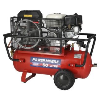Sealey 50L Belt Drive Air Compressor with Petrol Engine 5.5hp (5051747521193) SA5055