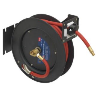 Sealey 8m Retractable Rubber Air Hose with Steel Reel 10mm ID (5054511346985) SA84